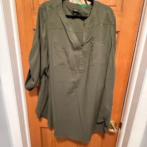 Torrid Green Harper Button-Up Tunic